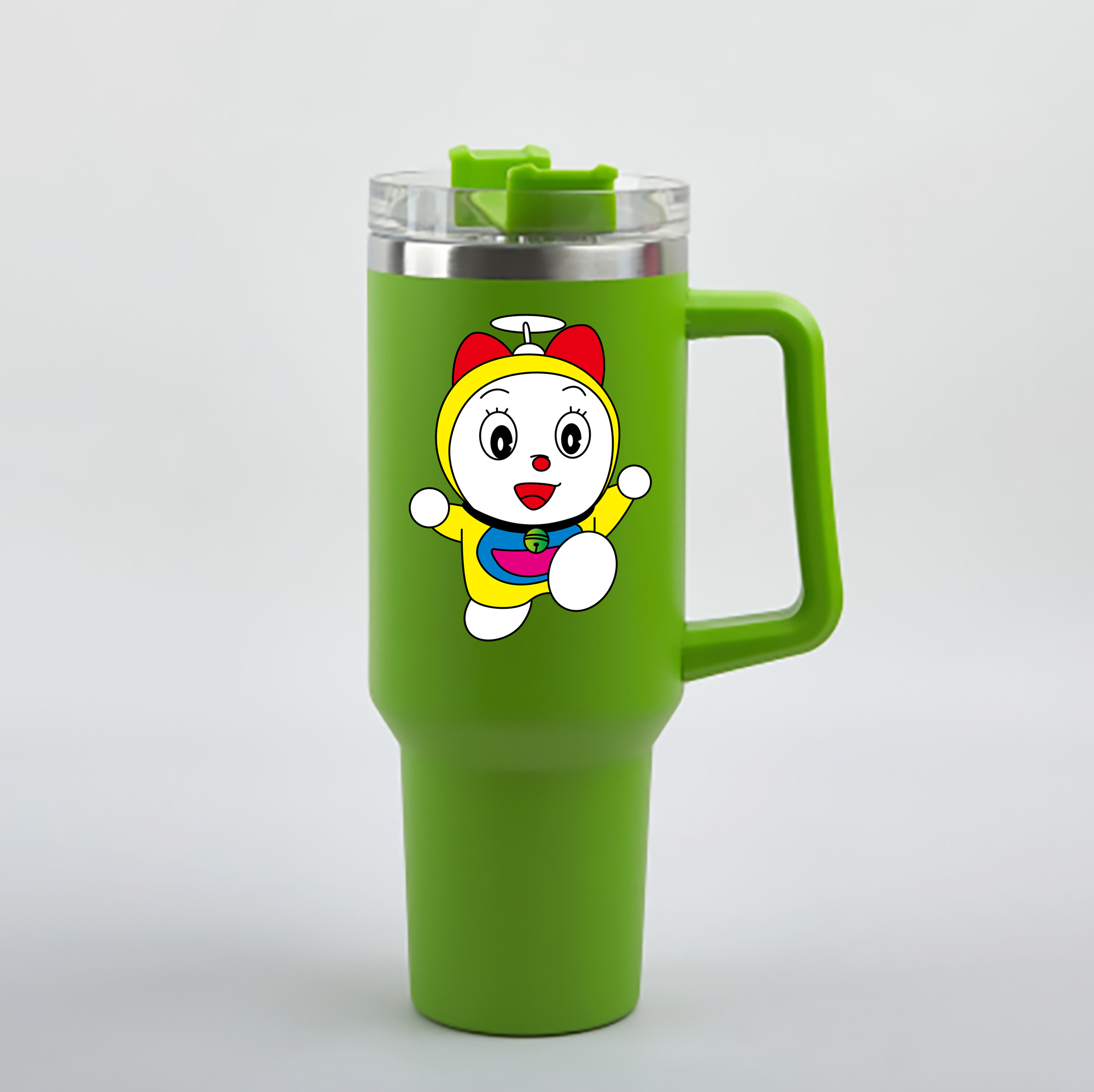 （画像用） ドラえもん ドラミ Doraemon Dorami 1200mL車用タンブラー - クリスタルステッカー（プラスチックストロー付き）